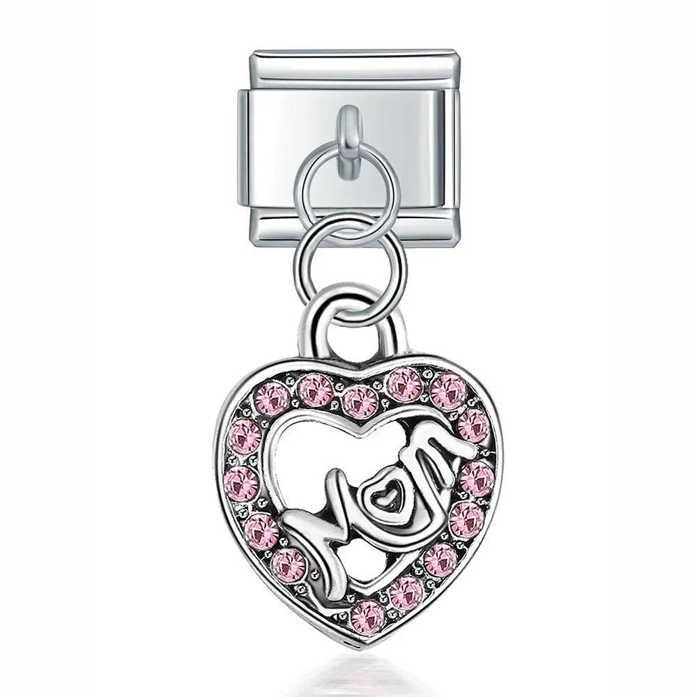 Pink Love Mom - Silver