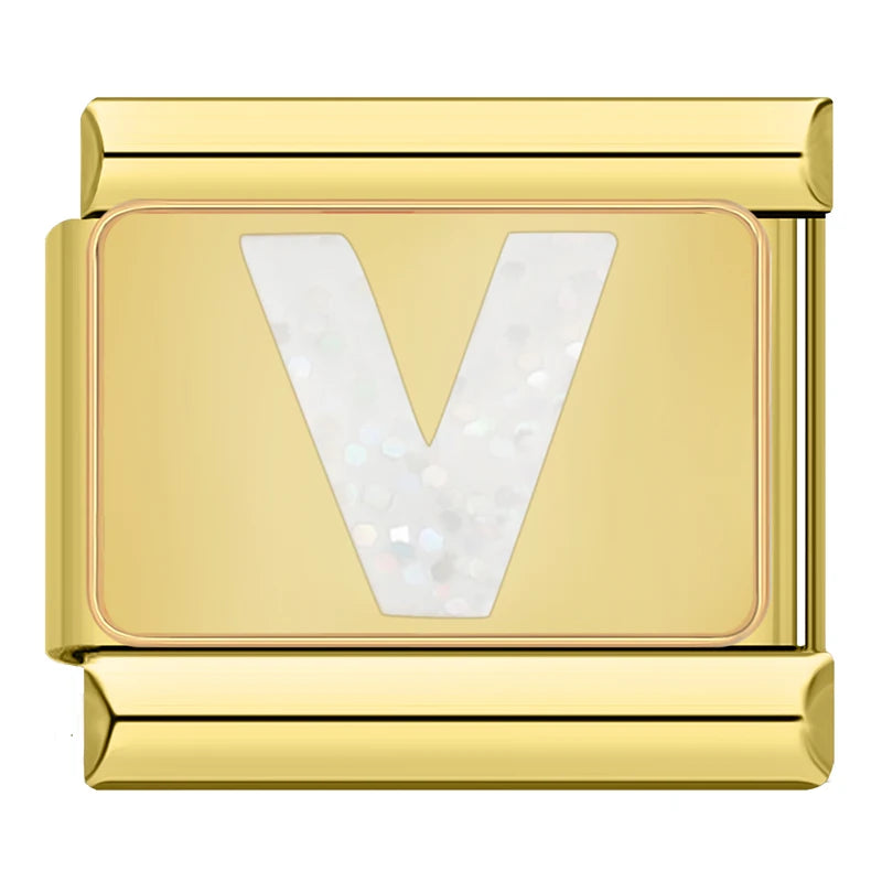 Letter V - Gold