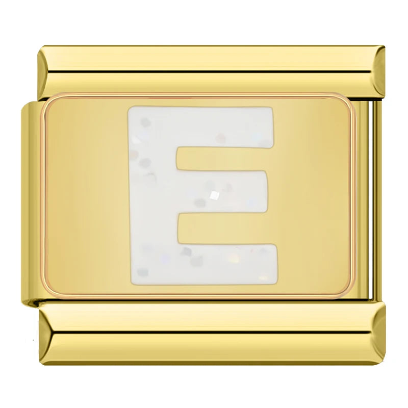 Letter E - Gold